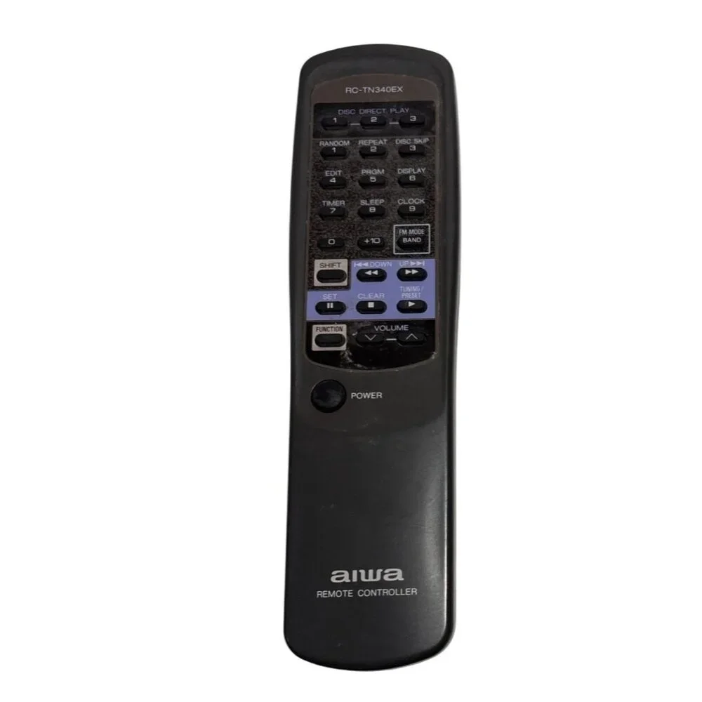 Aiwa Remote Control RC-TN340EX For Audio Systems 7" Tested - Picture 1 of 7